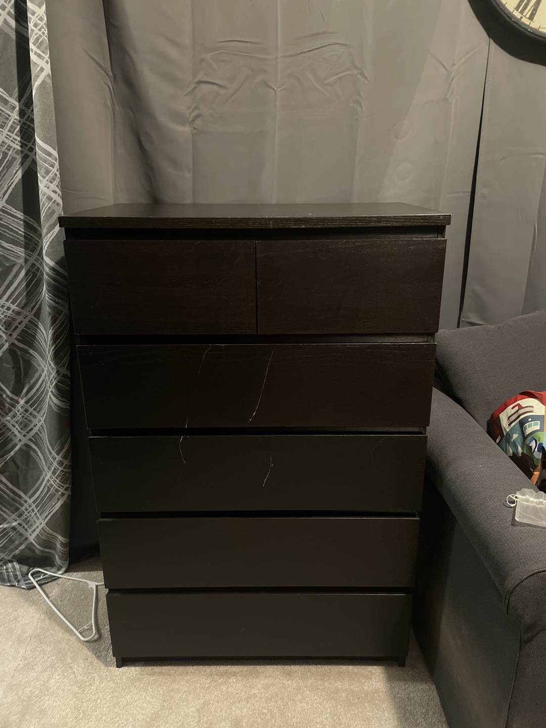 Ikea Malm Black Chest of Drawers