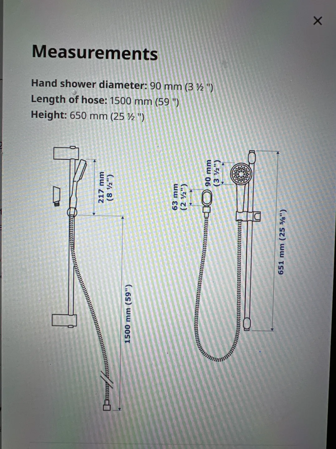 IKEA BROGRUND Riser rail with hand shower outlet image indicator(2)