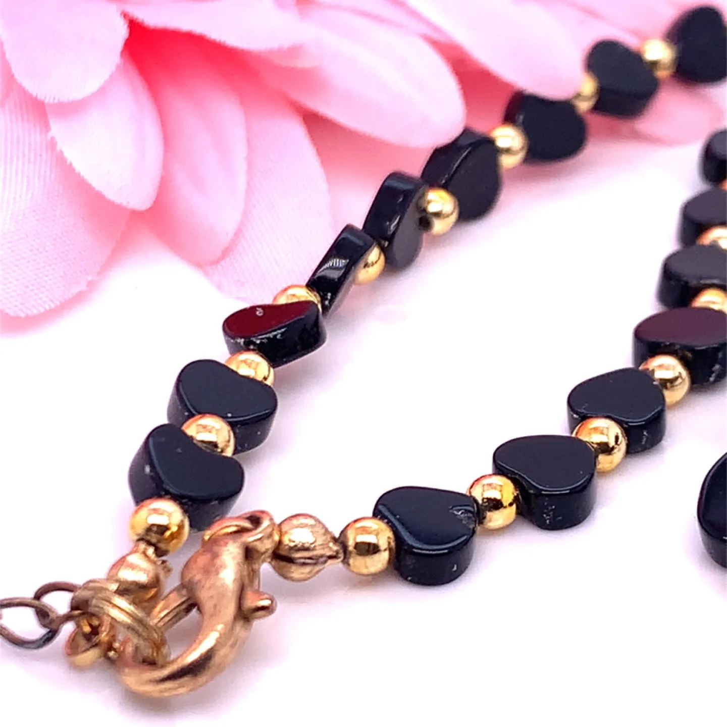 Black Heart Bead Necklace & Bracelet SET image indicator(3)