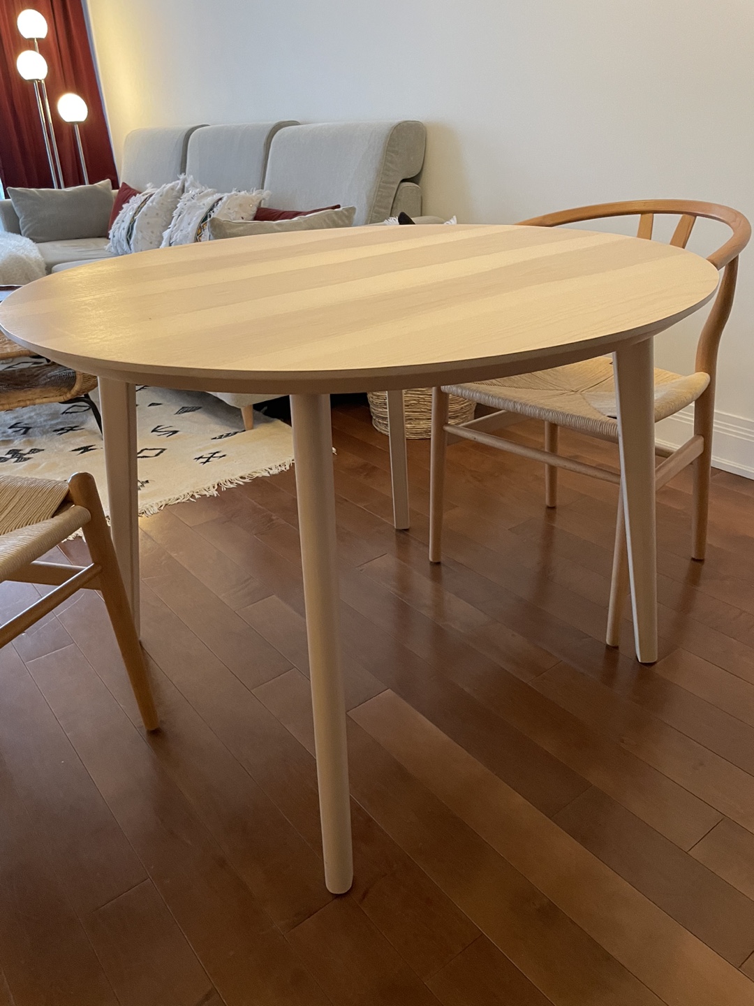 Natural Wood 4 Seater Dining Table 41 3/8” - photo 2