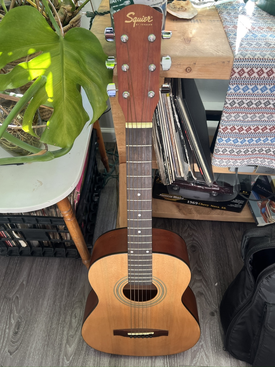 Squier by fender Jr Acoustic Guitar with Case