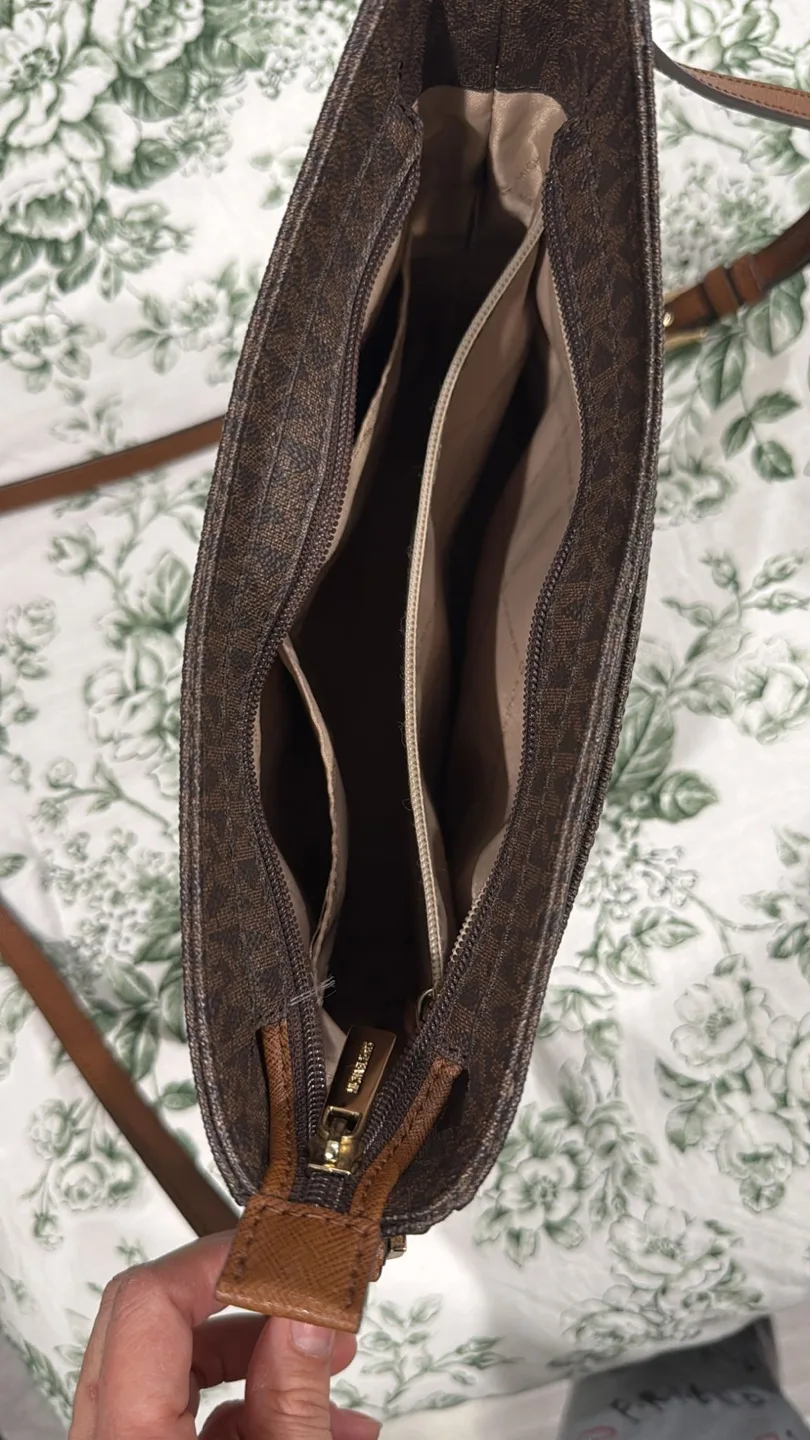 Michael Kors Brown Signature Crossbody Bag image indicator(4)