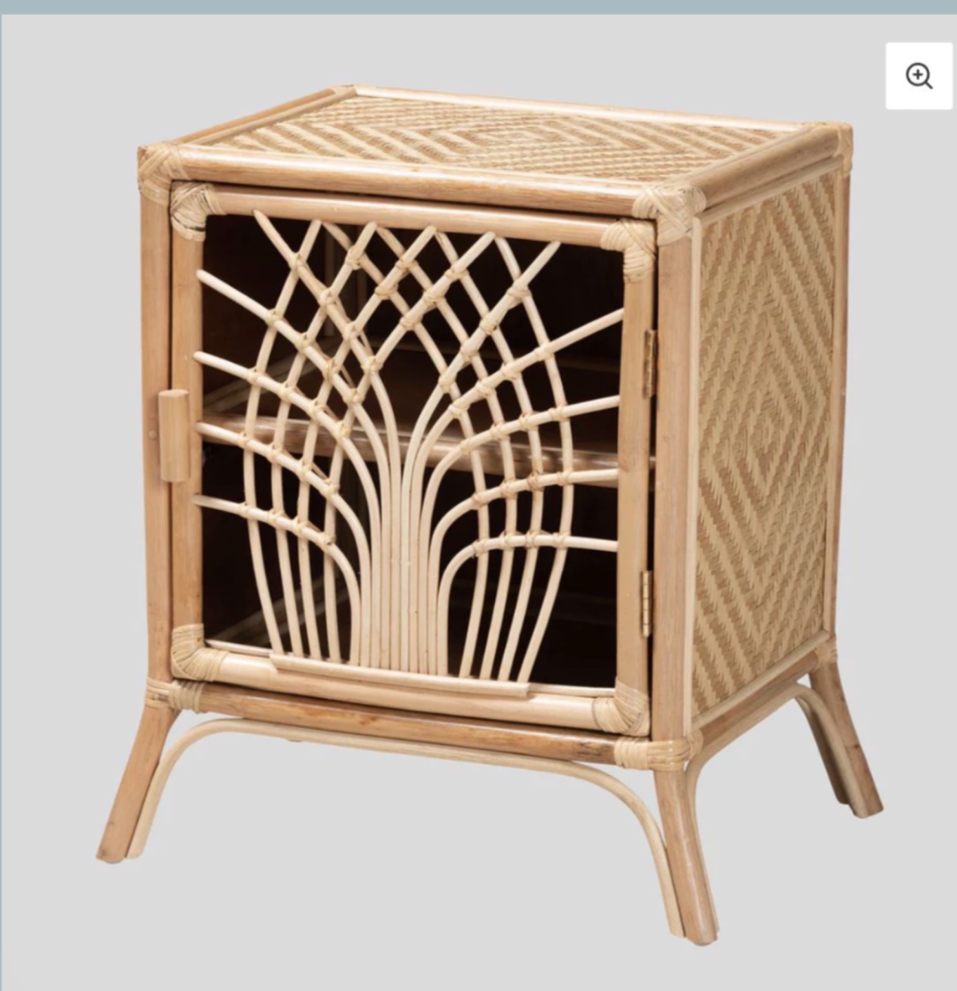 Rattan Cabinet with Door and Shelf