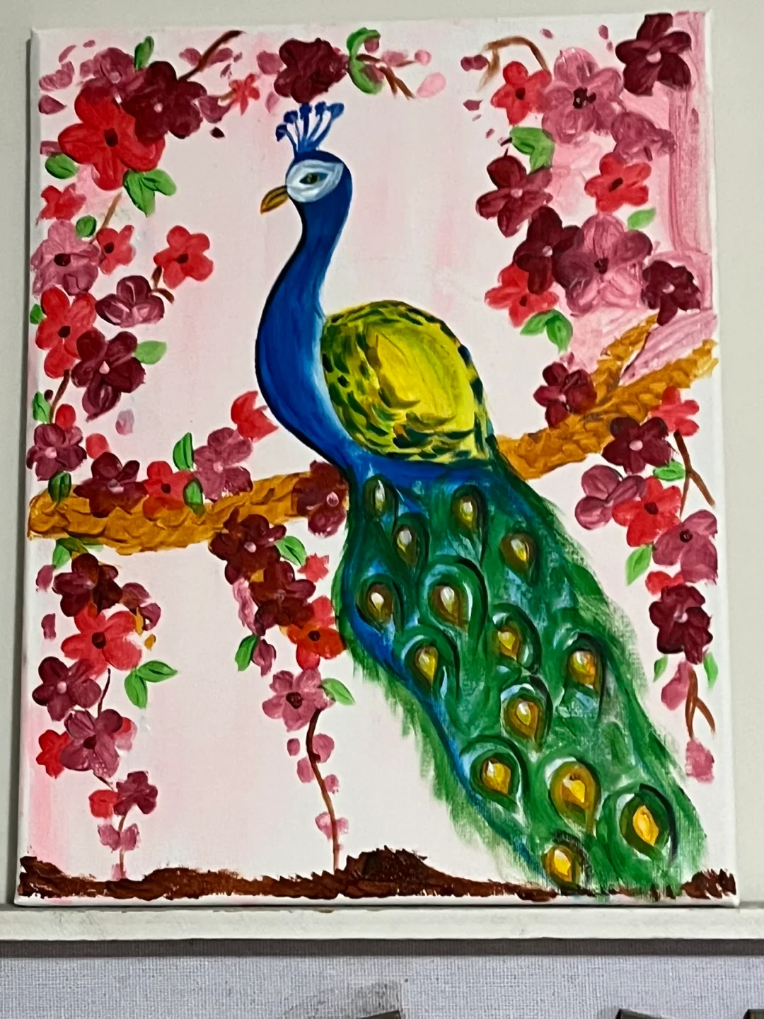 Peacock Painting on Canvas image indicator(5)