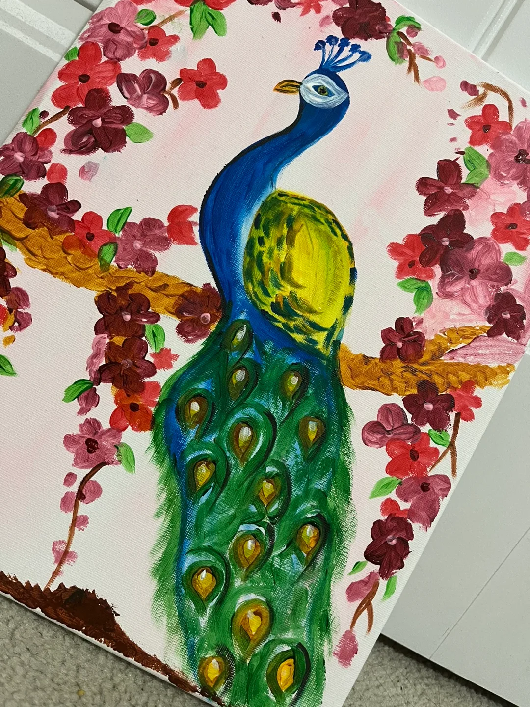 Peacock Painting on Canvas image indicator(4)
