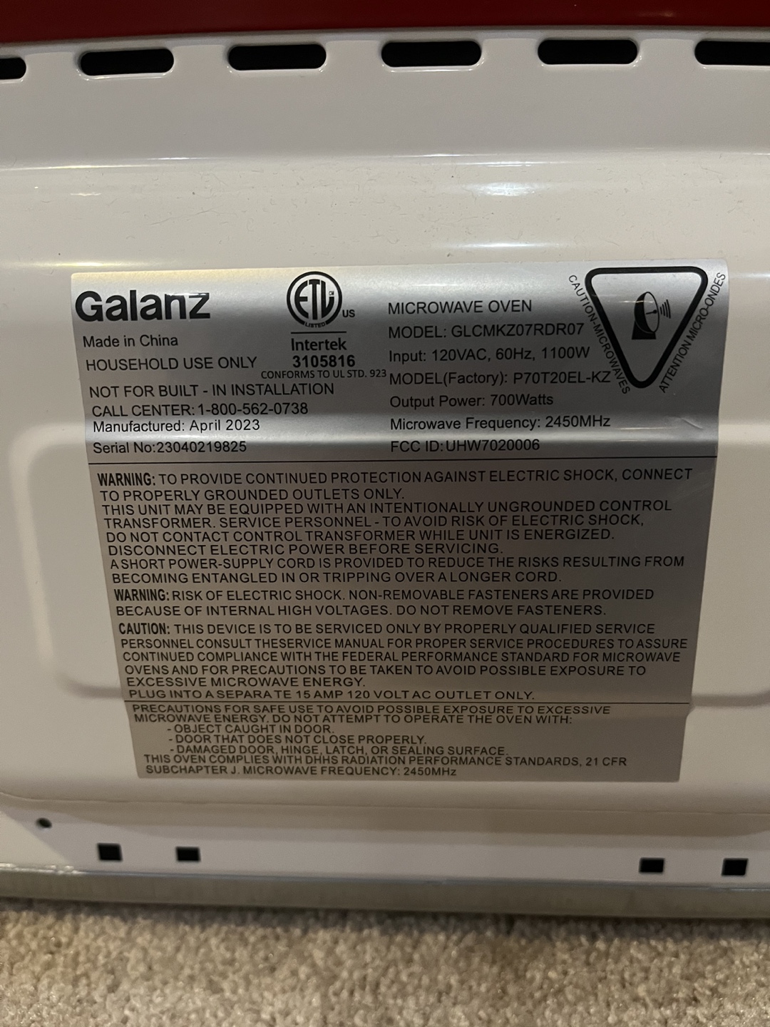 Galanz Small Microwave - photo 4