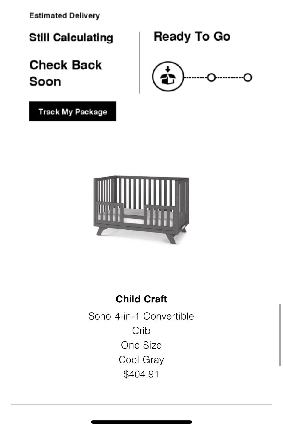Grey Baby Crib - photo 2