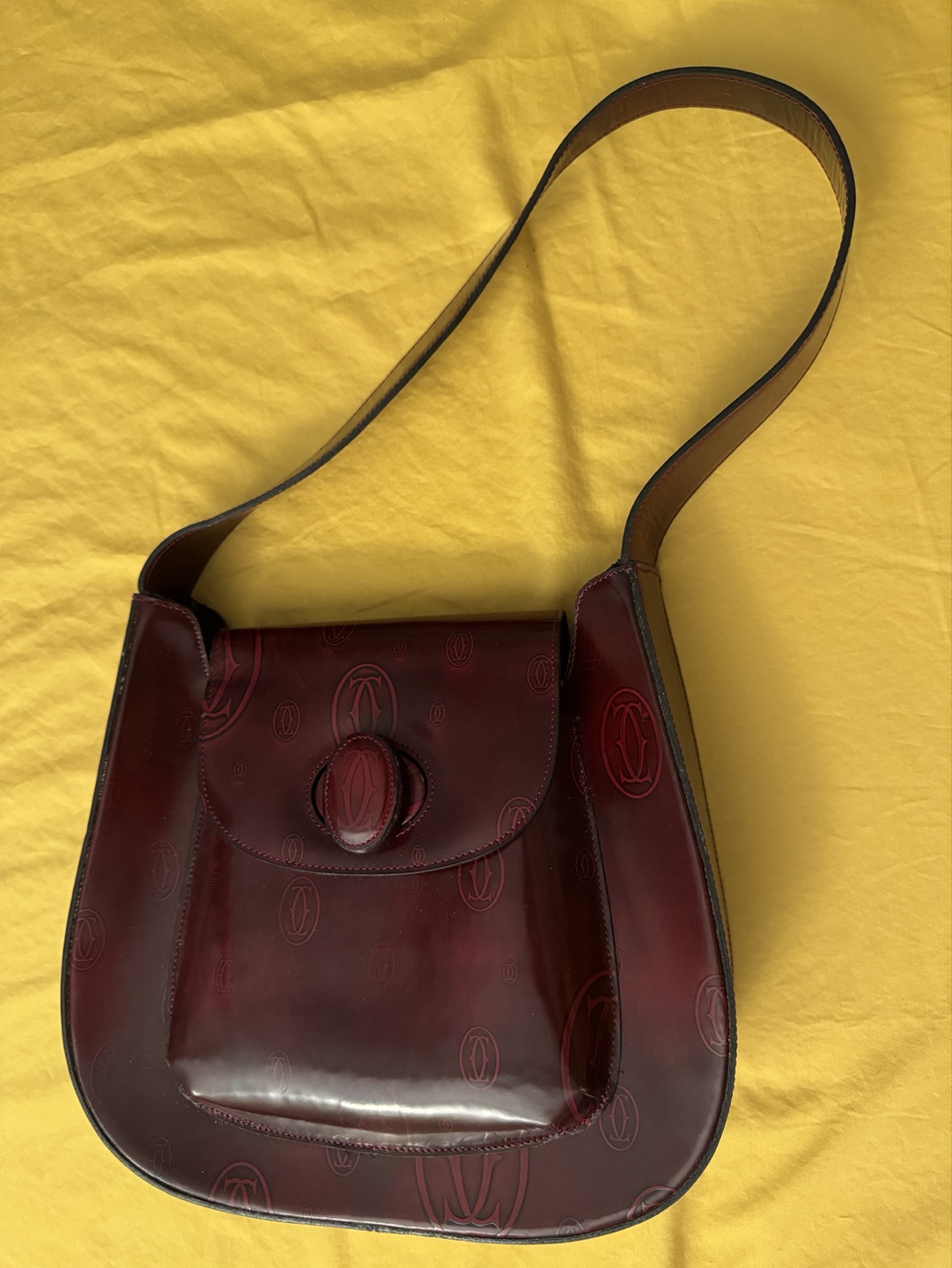 Vintage Cartier Leather Shoulder Bag