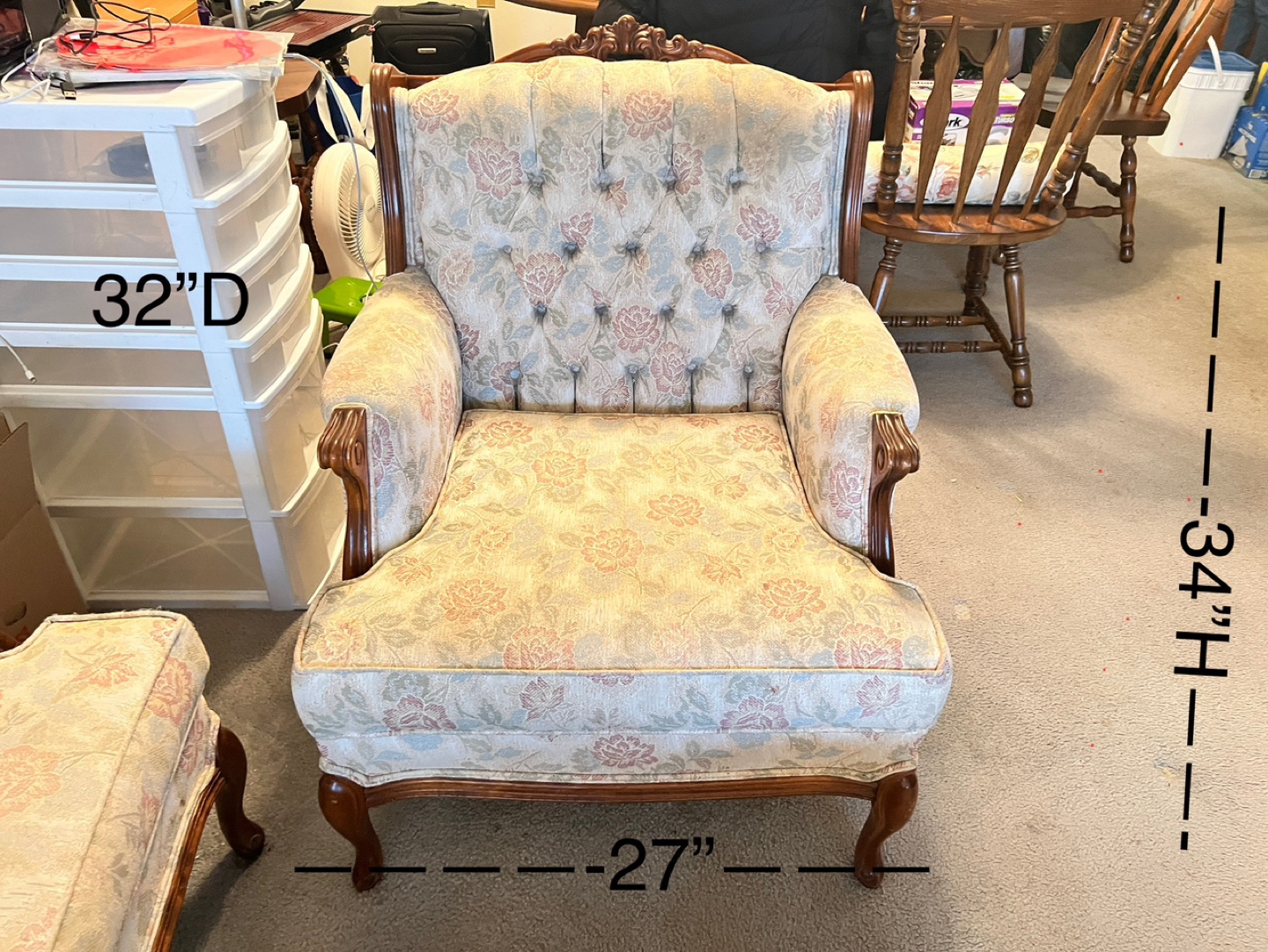 Vintage Floral Sofa Set - photo 4