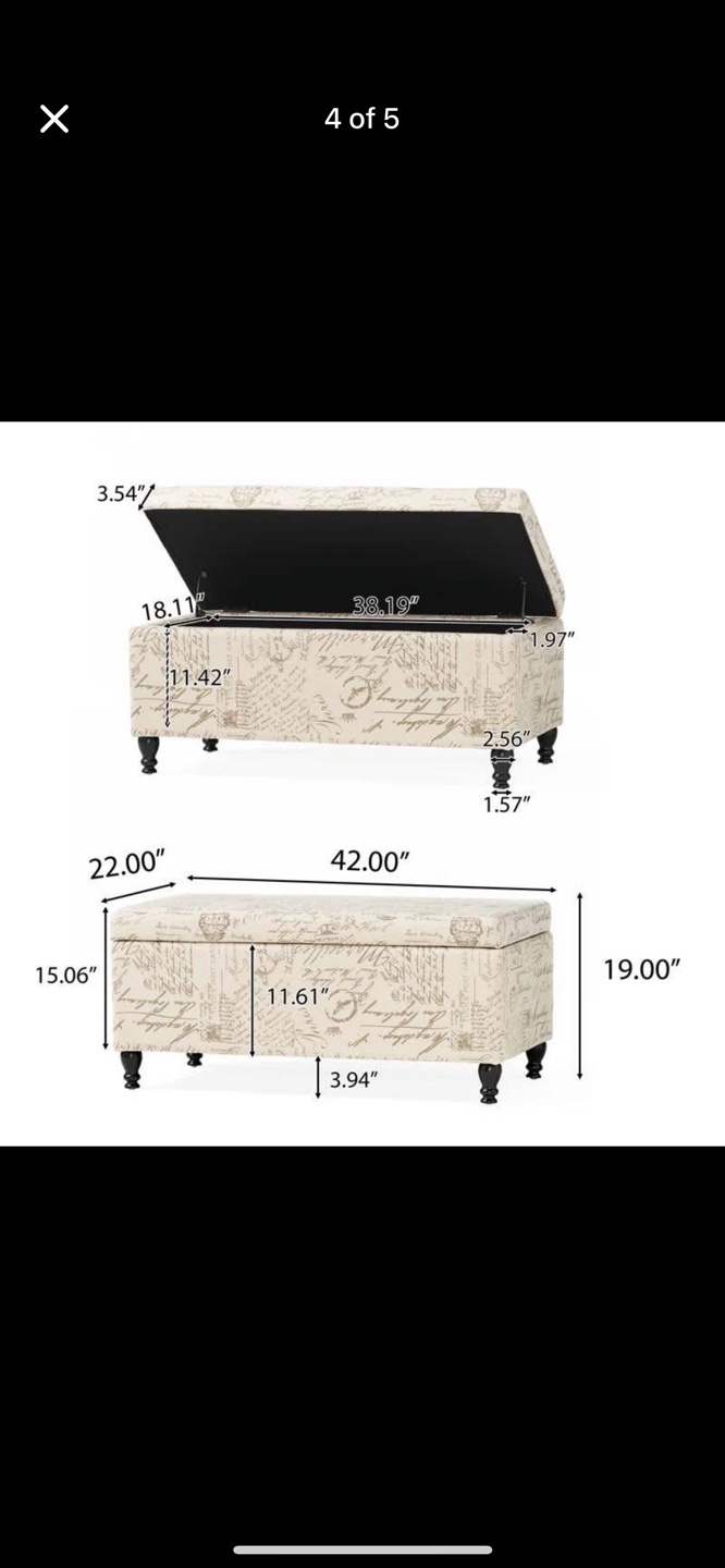 BRAND NEW IN BOX -Ophelia & Co. Upholstered Ottoman - photo 2