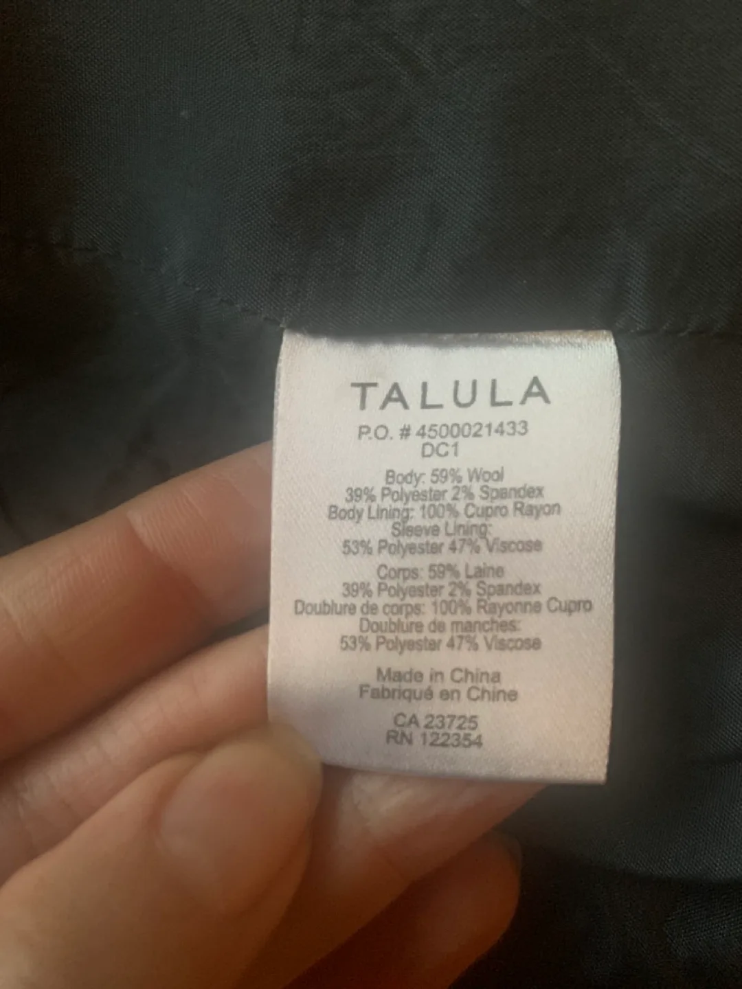 Talula light Grey Blazer fitted 2-button long sleeve size 6 image indicator(5)