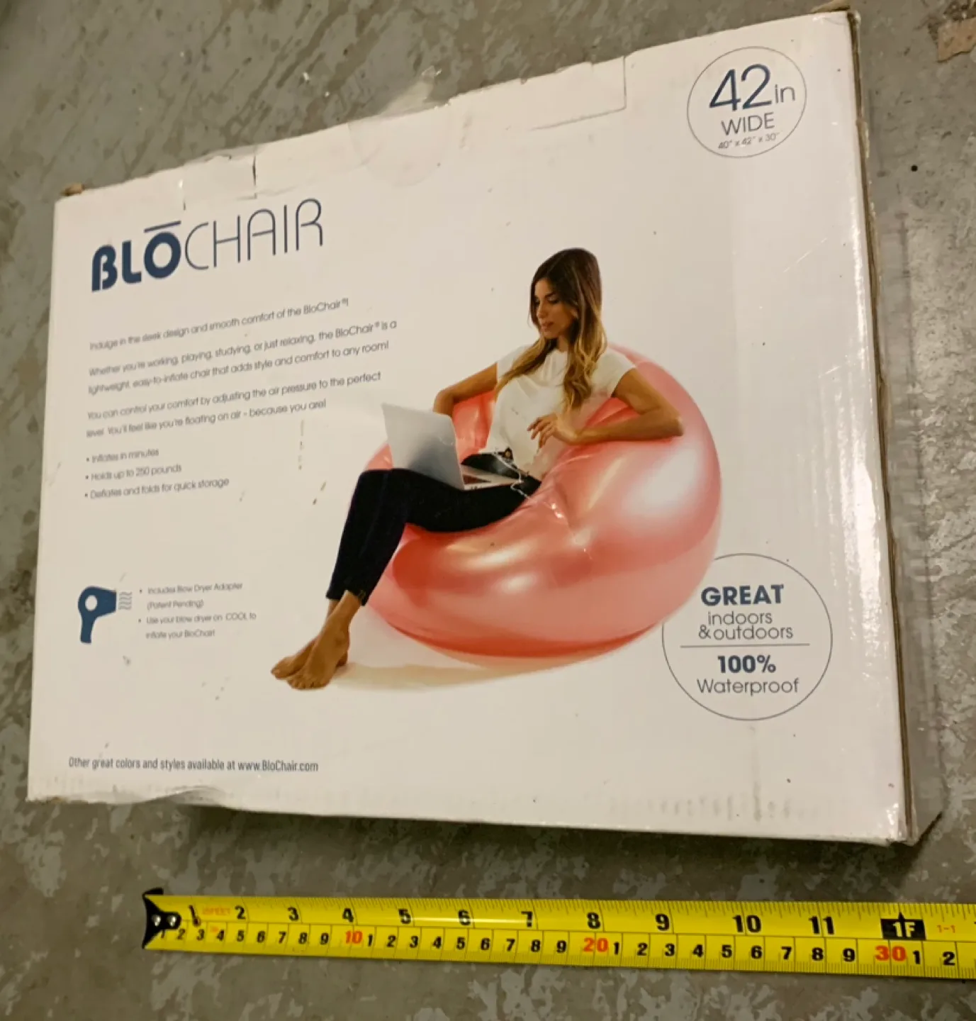 BloChair Inflatable Chair - Metallic Pink image indicator(2)