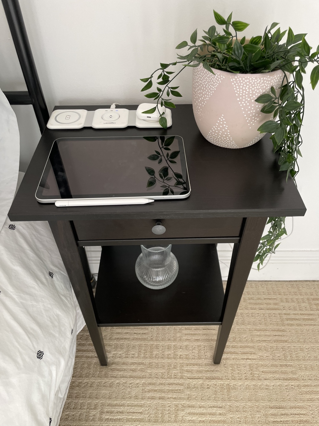 2x Black Brown Nightstand - photo 2