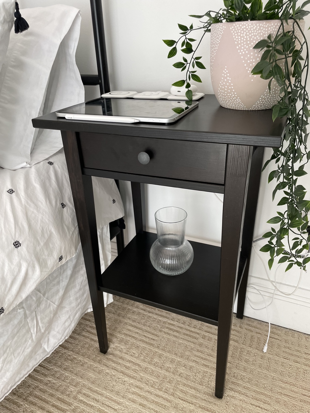 2x Black Brown Nightstand - photo 3