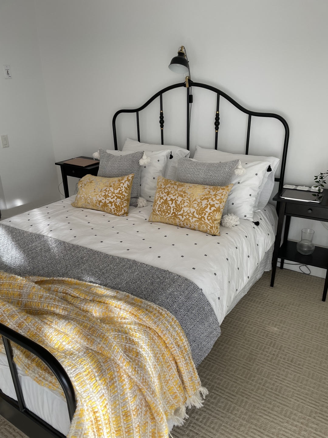 2x Black Brown Nightstand - photo 4
