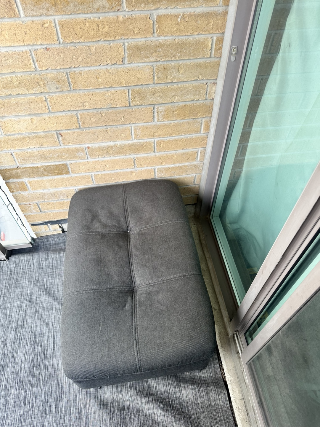Grey Futon Sofa Bed with ottoman - photo 3