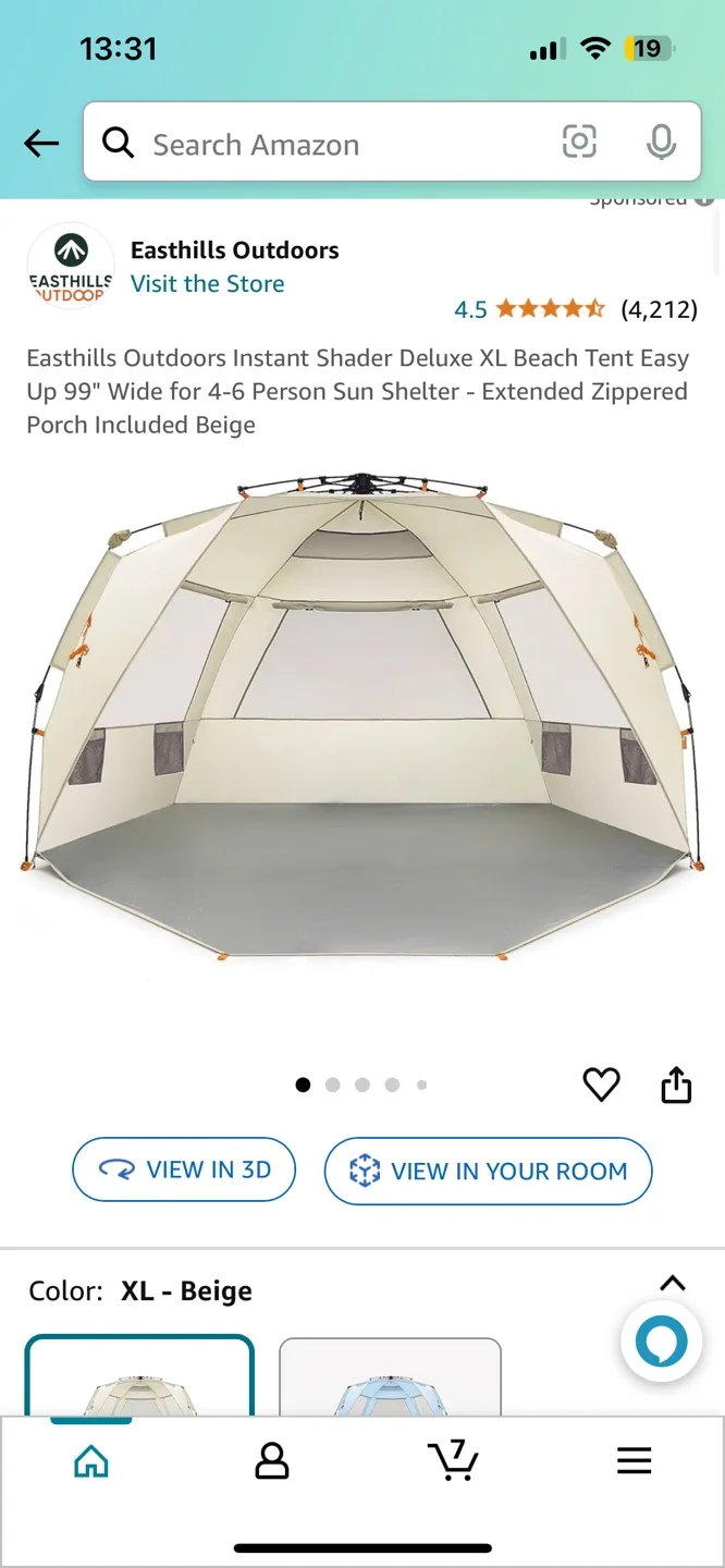 Easthills Outdoors Instant Shade Deluxe XL Beach Tent image indicator(7)