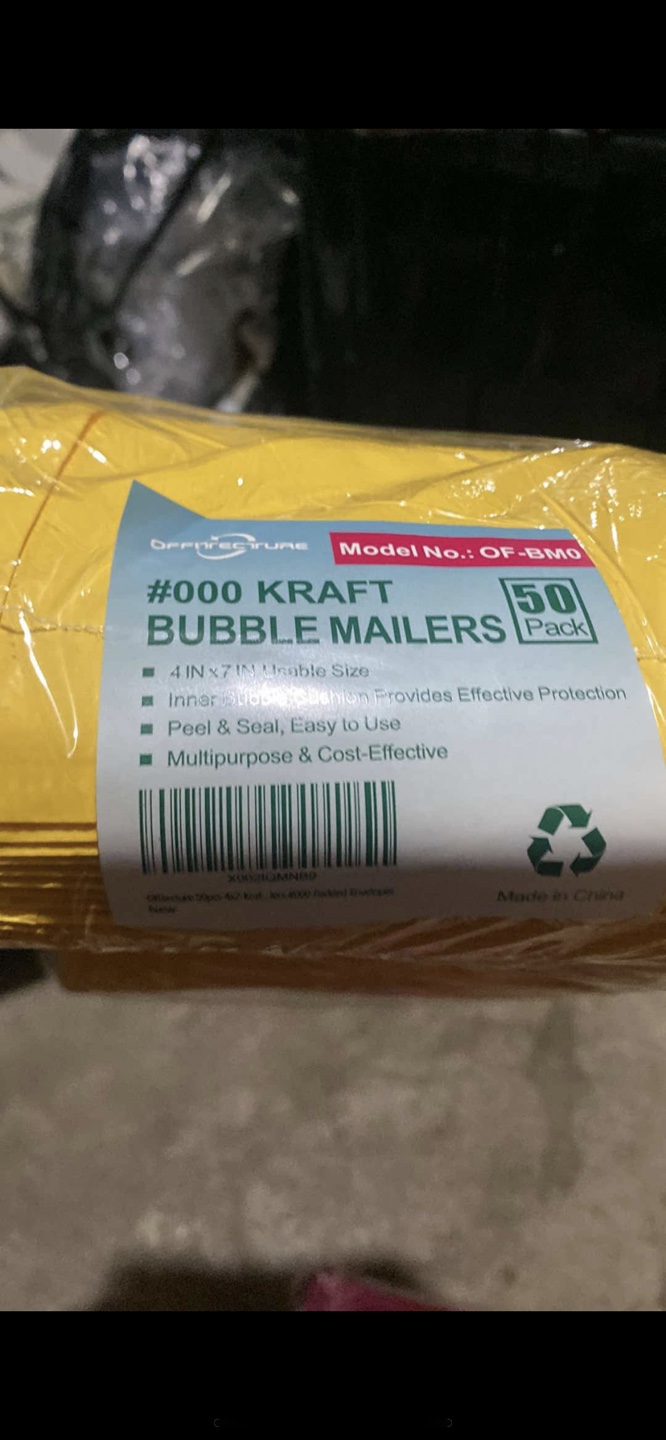 #000 Kraft Bubble Mailers 50 Pack