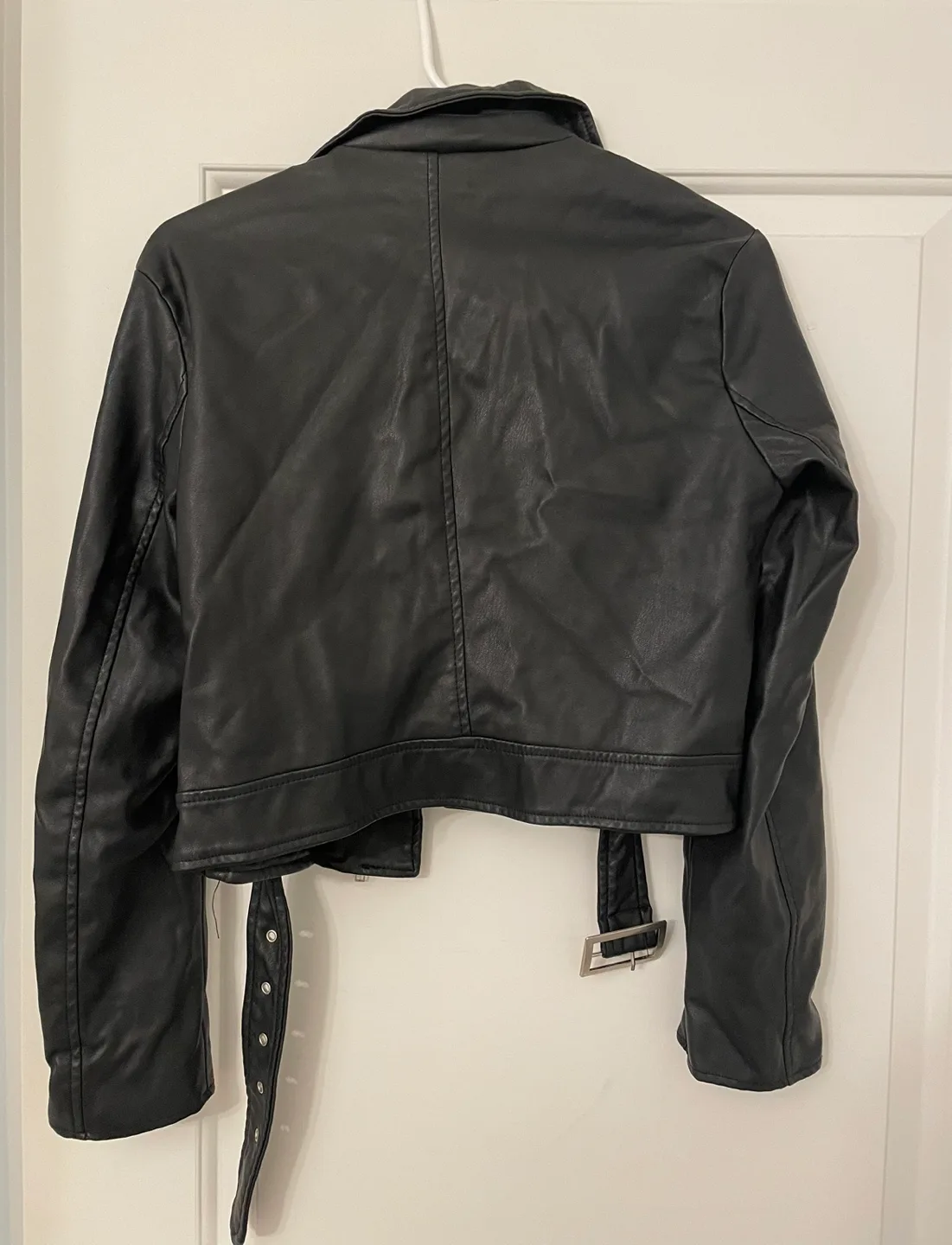 Fashion Nova Black Faux Leather Jacket image indicator(2)