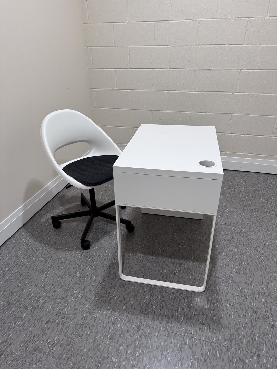 White Desk and Chair Set