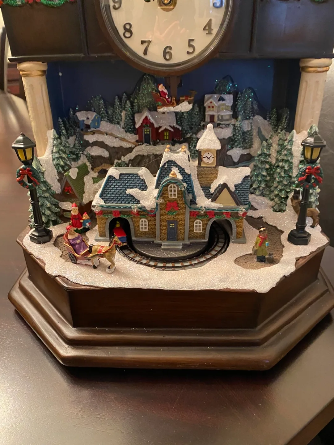 Musical Cuckoo Clock with Winter Village Scene image indicator(2)