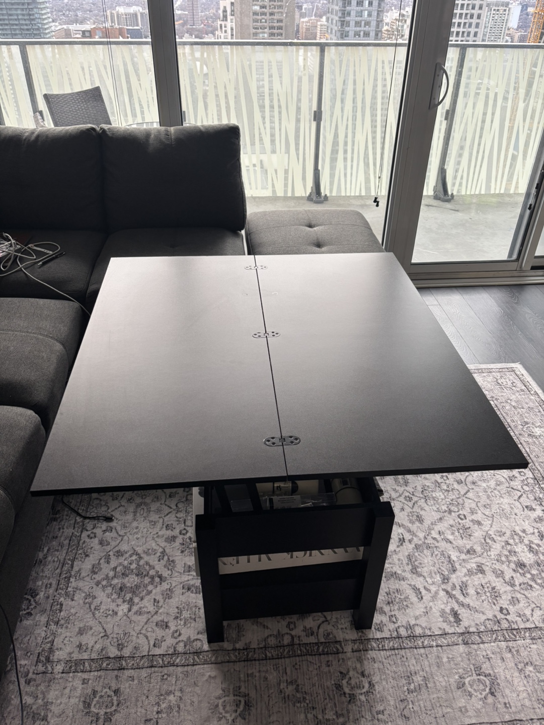 Black Lift Top Coffee Table - photo 2