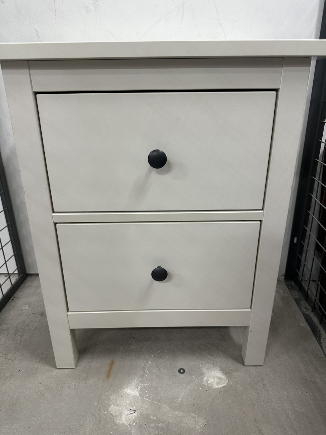 White Nightstand with Two Drawers $30 (negotiable)