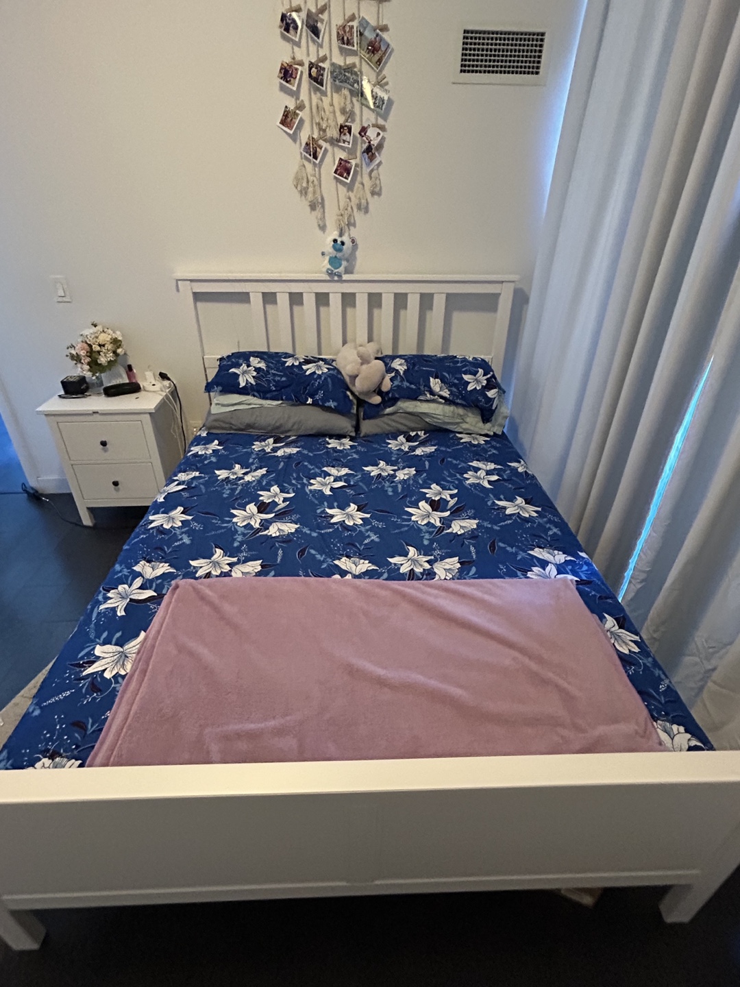 IKEA White Double Bed Frame