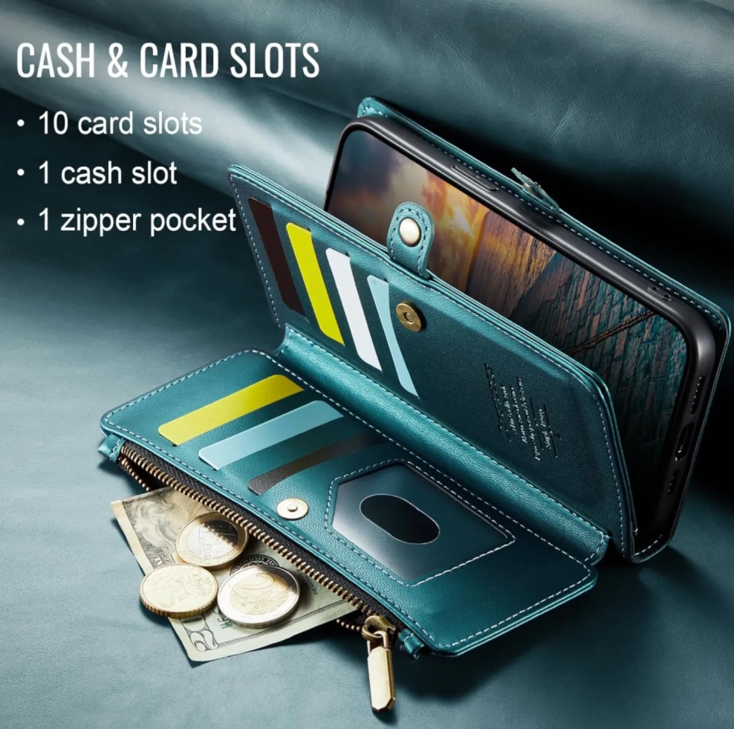 Leather Phone Case with Wallet image indicator(9)