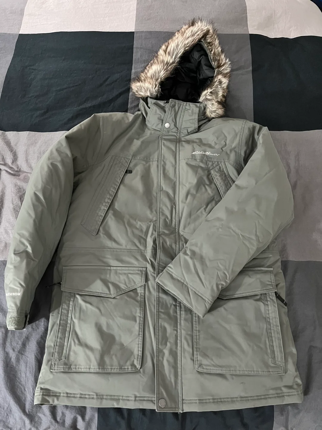 Eddie Bauer Men's Down Waterproof Parka (olive green) image indicator(2)