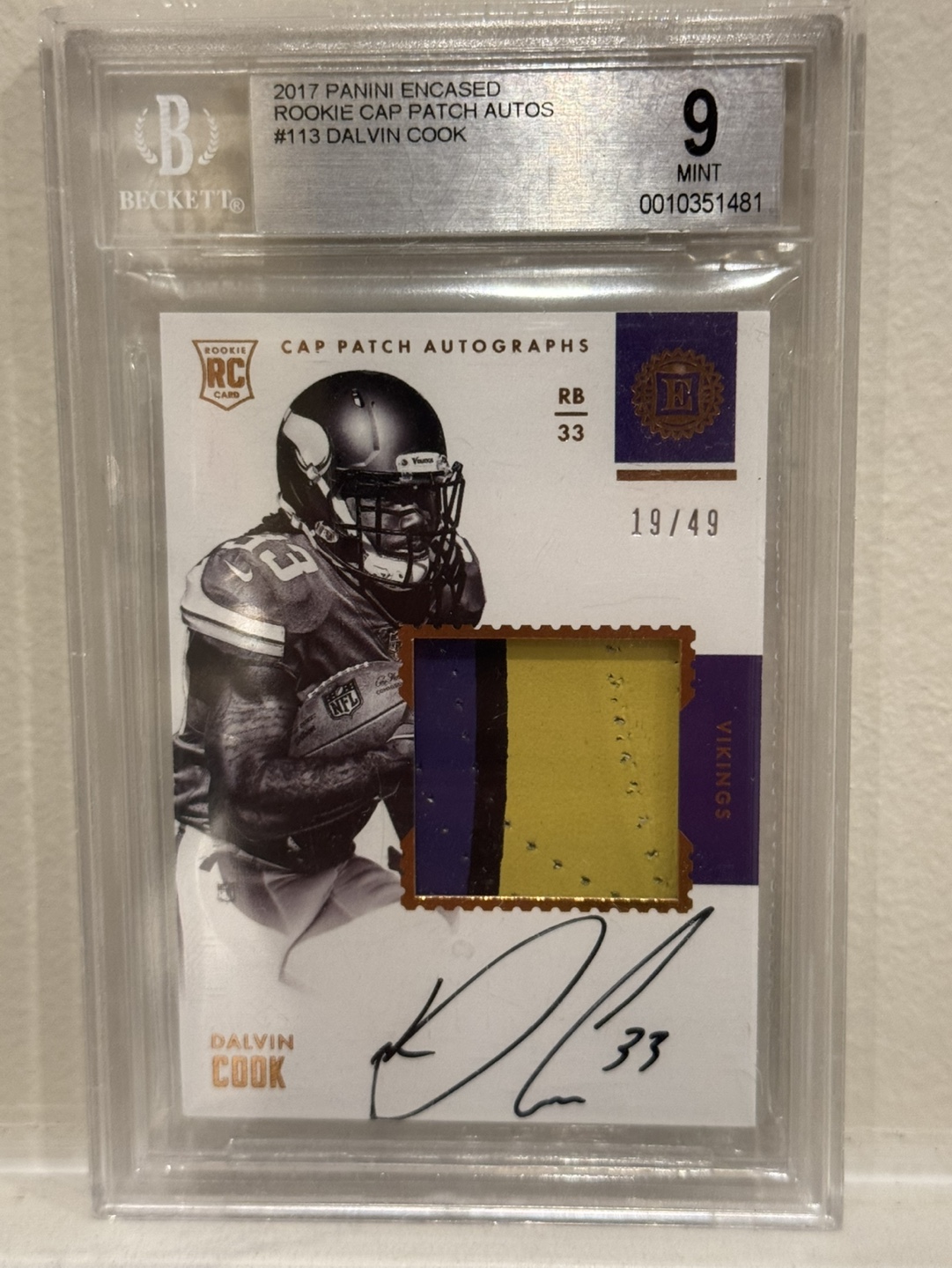 2020 Impeccable Dalvin Cook Canvas Creations offers Auto #6/75