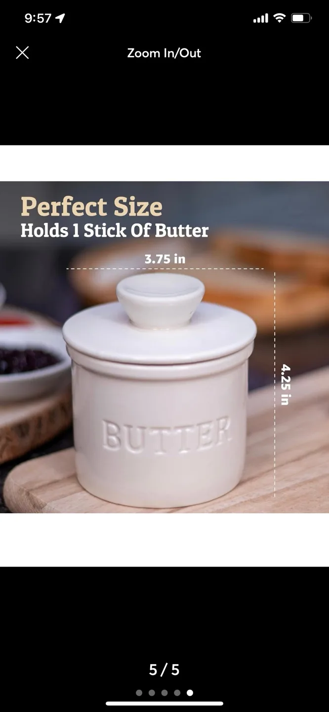 PriorityChef Butter Crock, White image indicator(5)