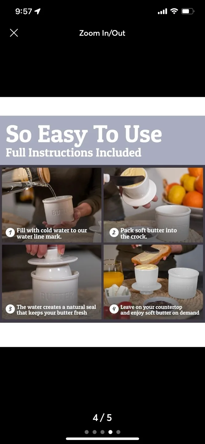 PriorityChef Butter Crock, White image indicator(4)