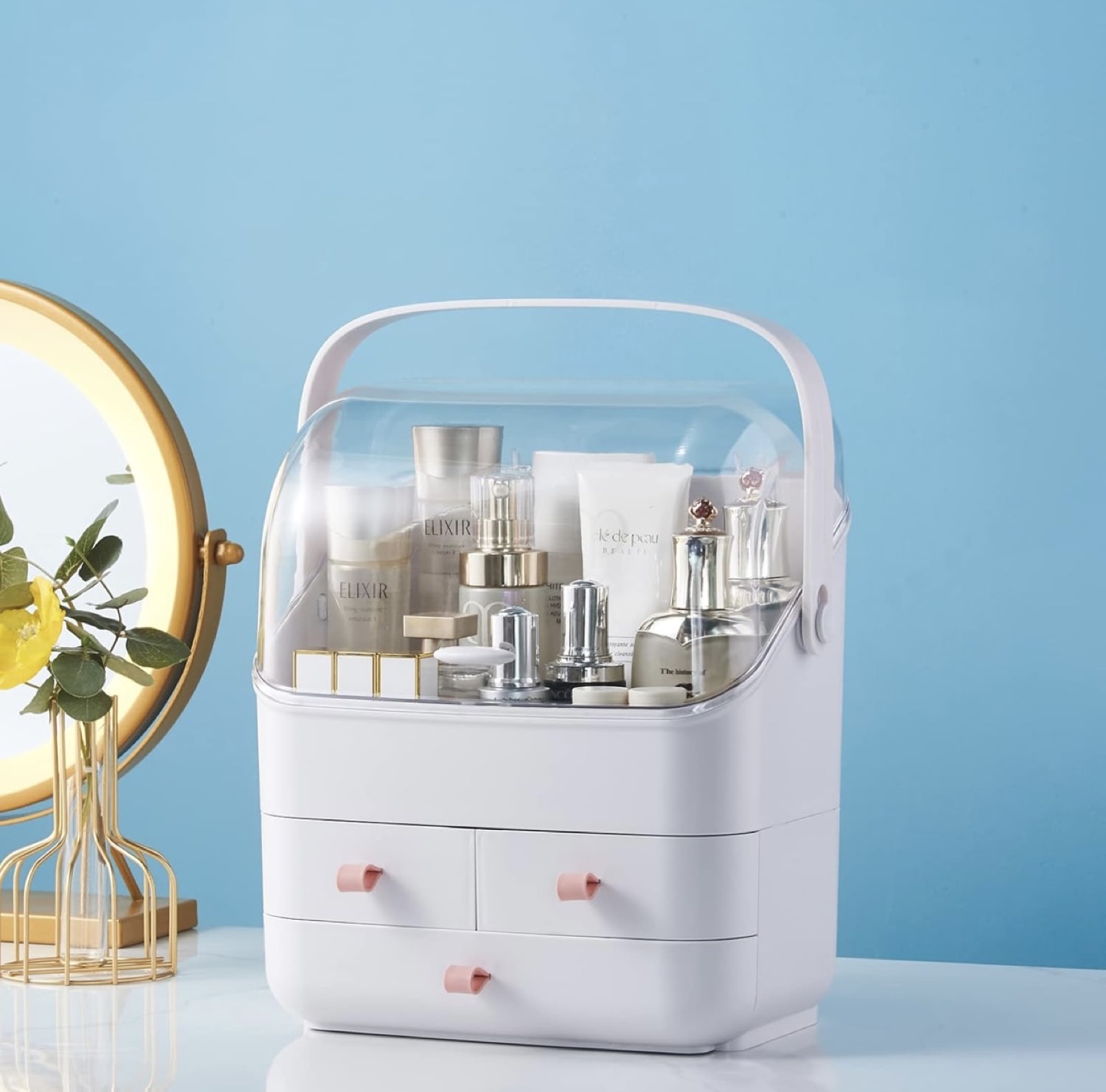 Makeup Organizer with Drawers and Clear Lid - photo 3