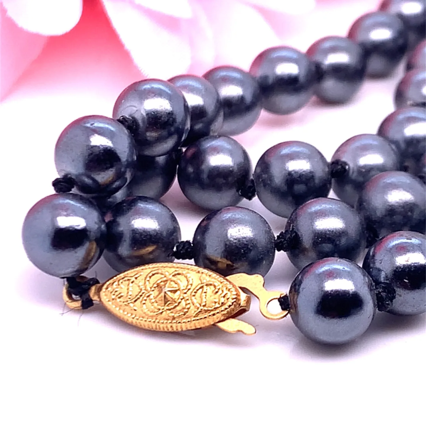 Vintage Peacock Pearl Necklace 18” image indicator(2)