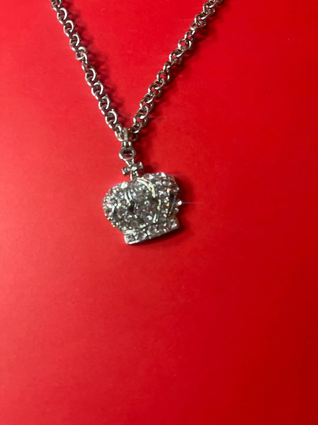 Silver Crown Necklace image indicator(2)