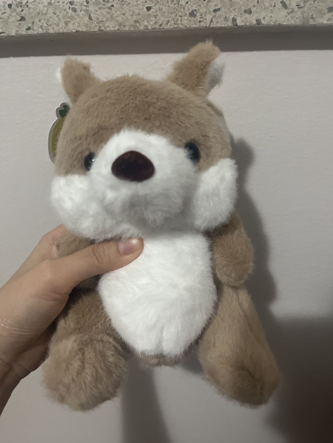 Brown and White Plush Stuffed Animal