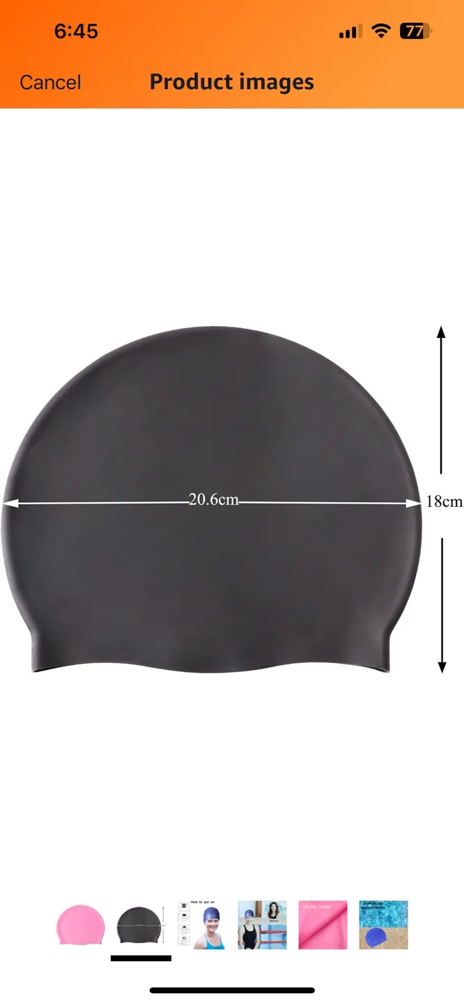 Silicone Swim Cap pink image indicator(2)