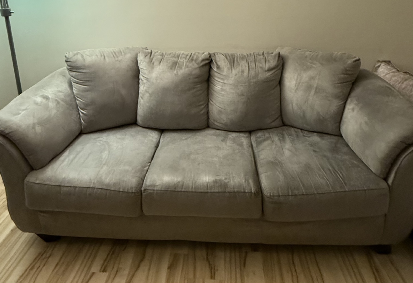 Grey Loveseat and Sofa