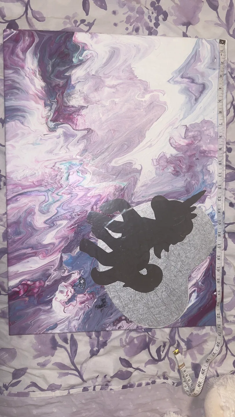 Purple Unicorn Acrylic Painting 24 x 18 perfect 4 Christmas 👧🏻 image indicator(2)