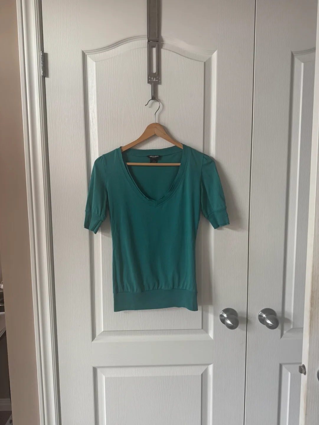 Guess Jeans Teal V-Neck T-Shirt image indicator(2)