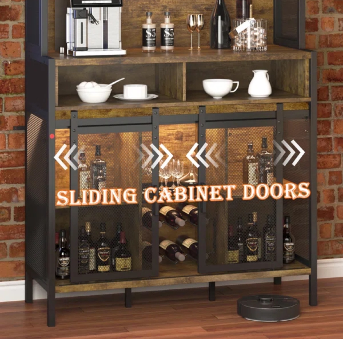 Industrial Style Cabinet with Sliding Barn Doors - photo 3