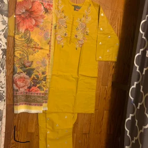 Embroidered 3 Piece Suit