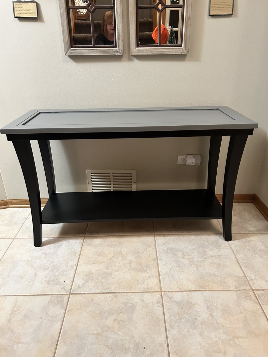 Gray and Black Console Table - photo 2