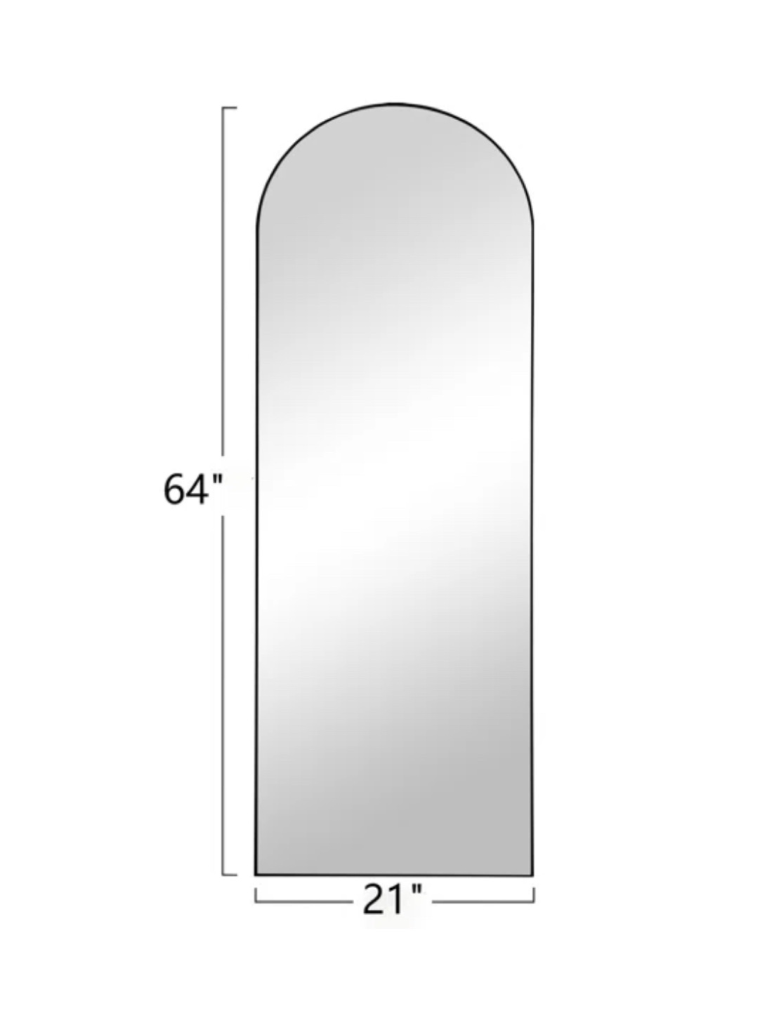 Full Length Arch Mirror with Gold Frame - photo 2