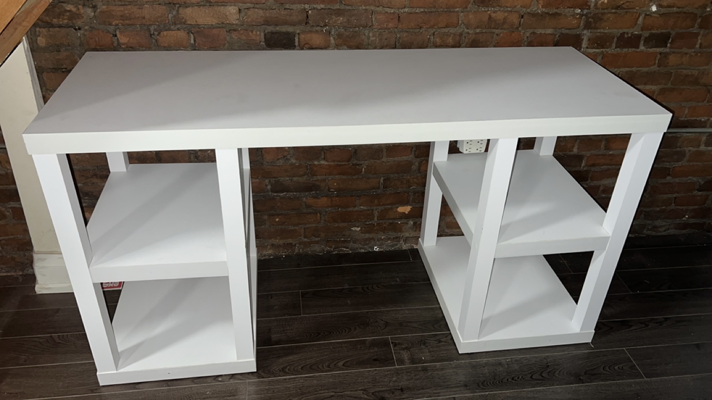 White Desk with Shelving