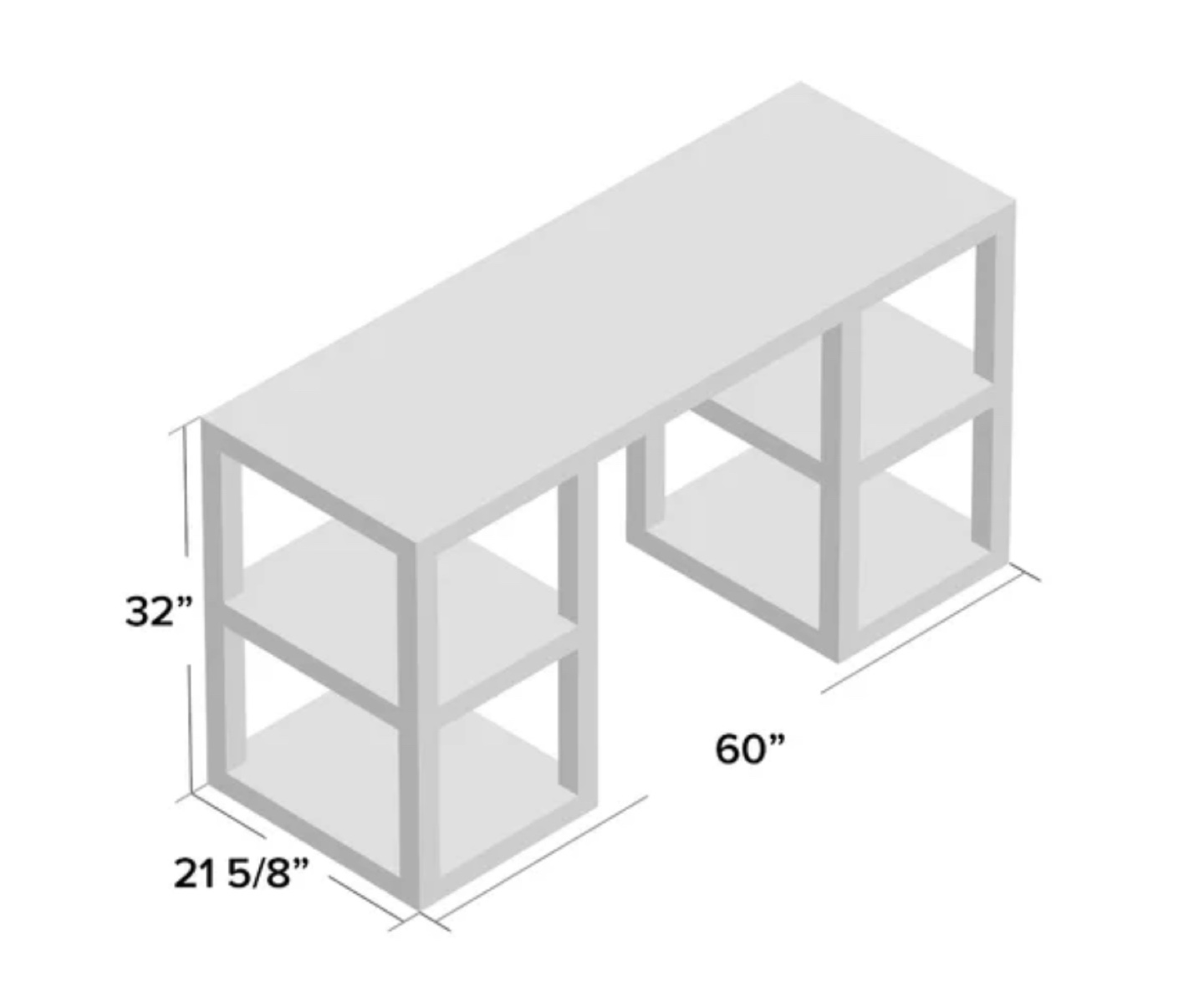 White Desk with Shelving - photo 4