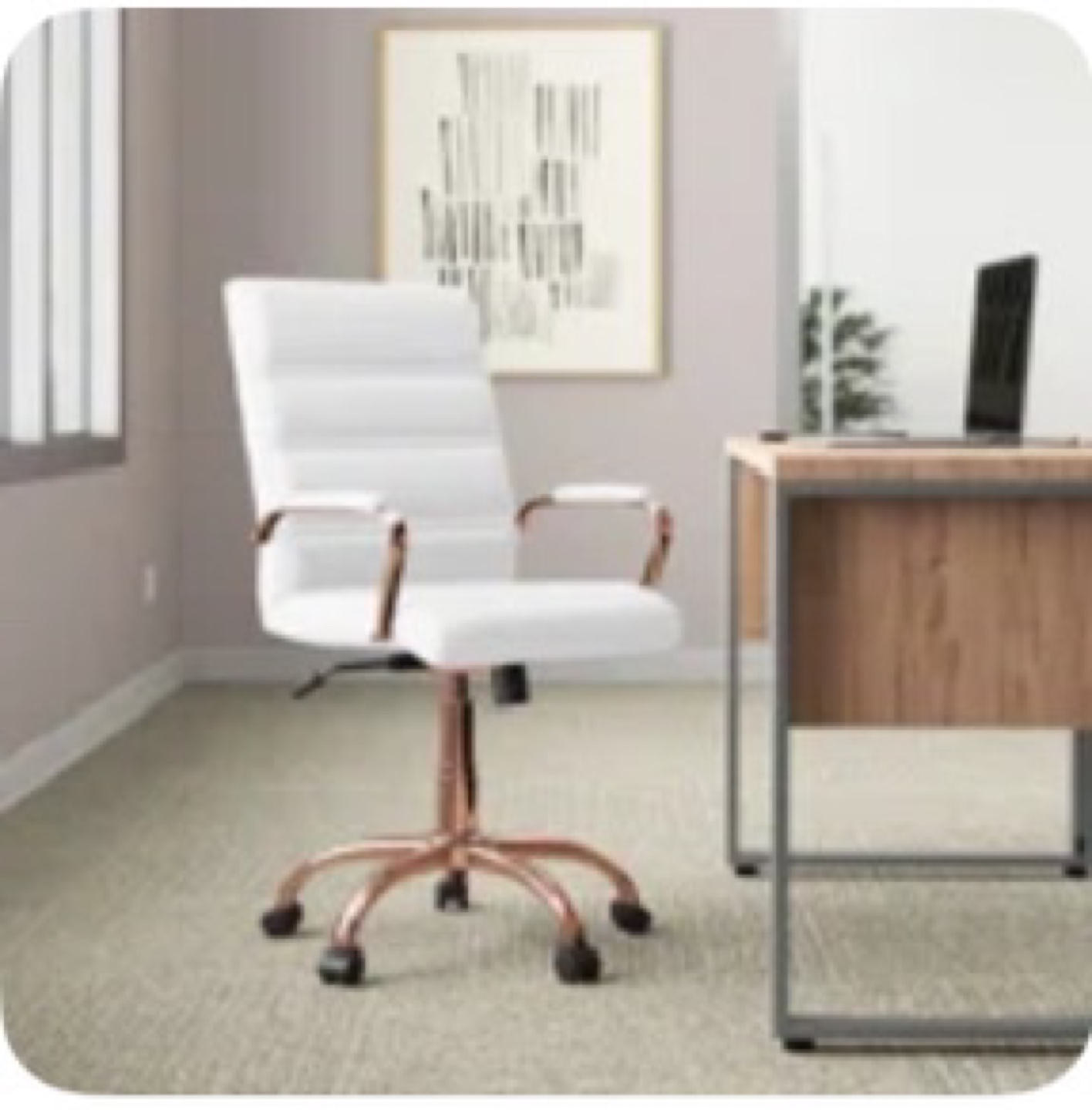 White Office Chair - photo 3