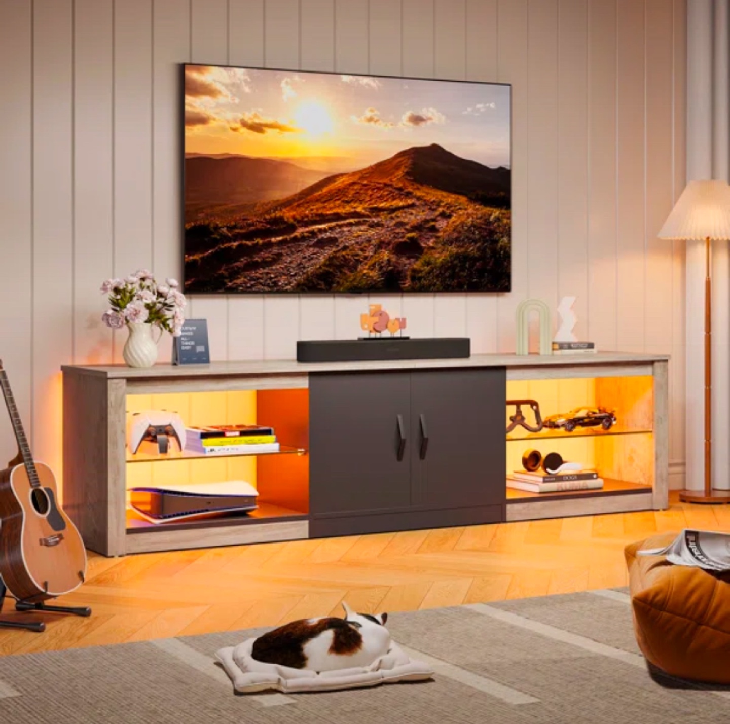 TV Stand with LED Lights - photo 4