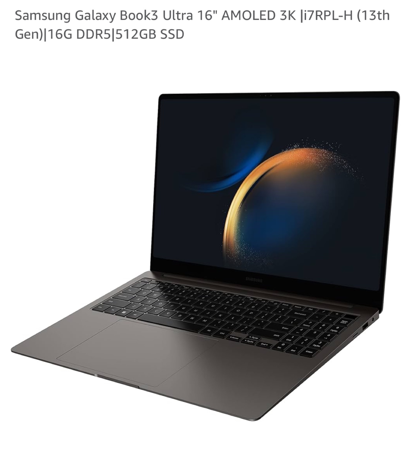 16" Book3 Ultra Samsung 512GB Laptop i7